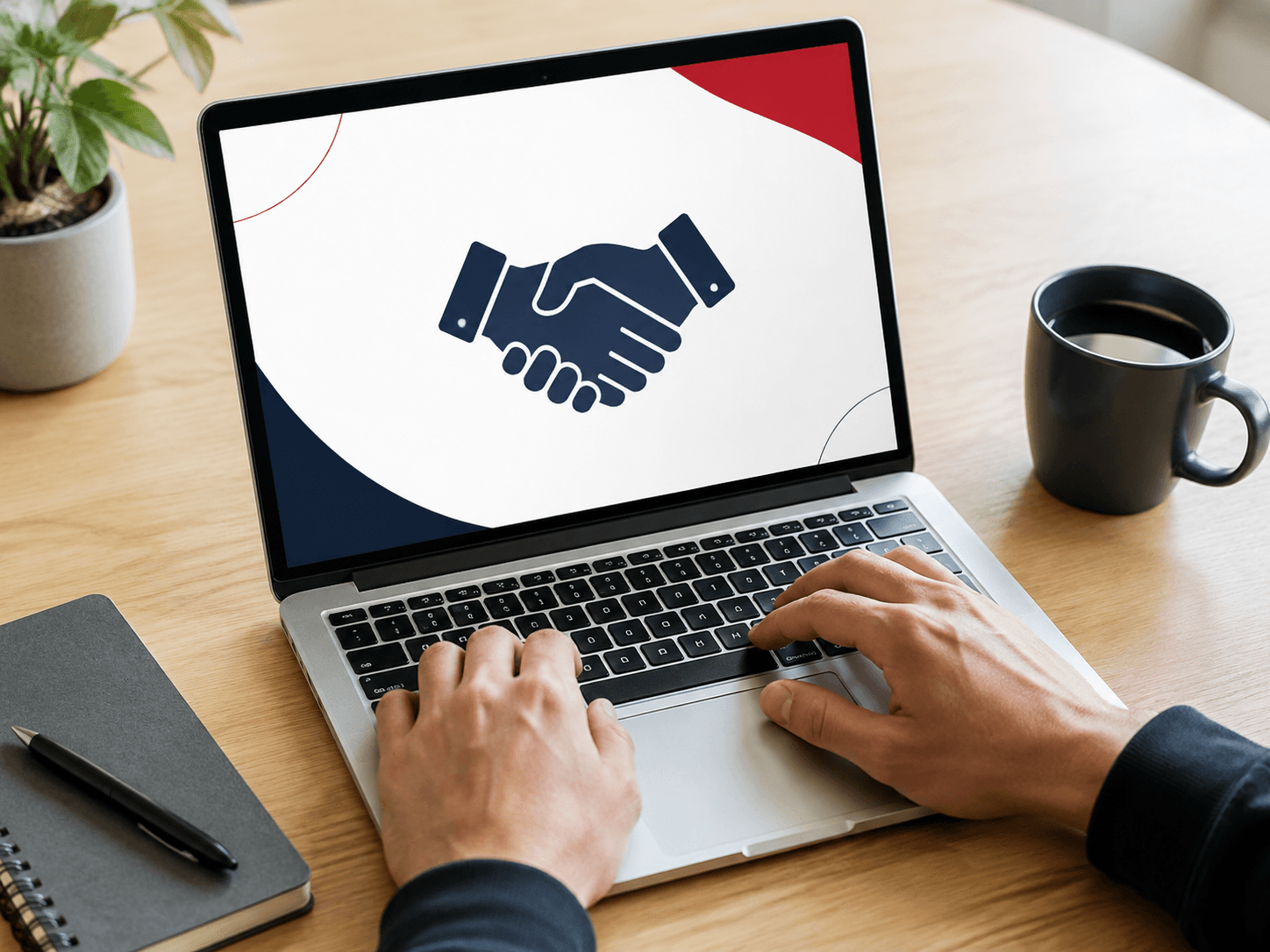Affiliate partnership on a laptop