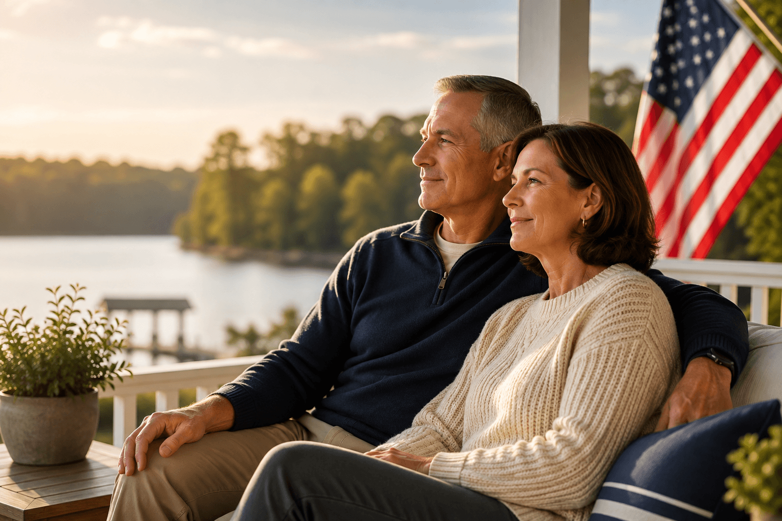Couple discussing retirement and annuity planning