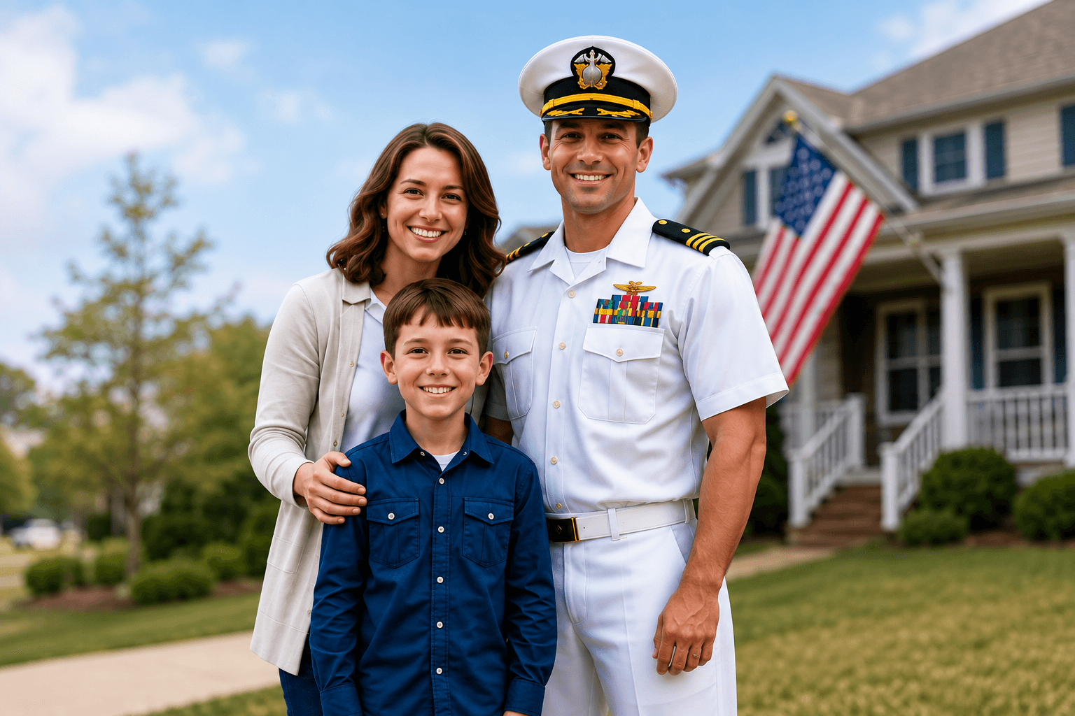Military family representing the Navy Mutual partner experience